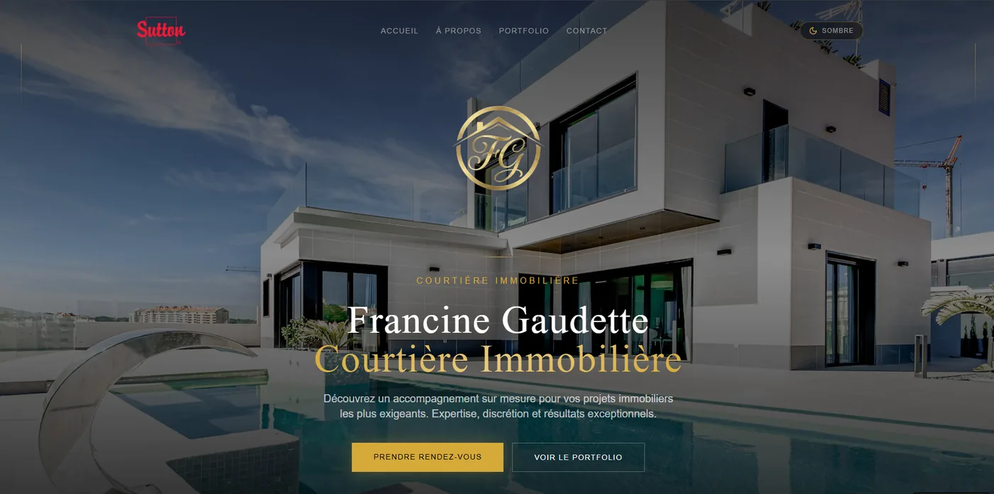 Site web de Francine Gaudette, courtière immobilière
