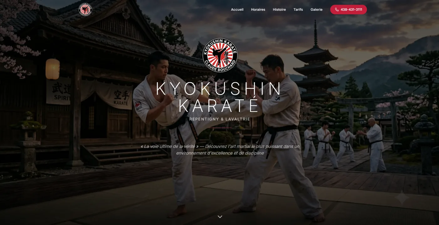 Site web de Kyokushin Karaté Claude Bouchard